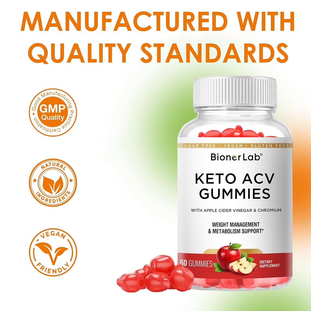 BionerLab Keto ACV Gummies for Weight Loss - 60 Count - image 3