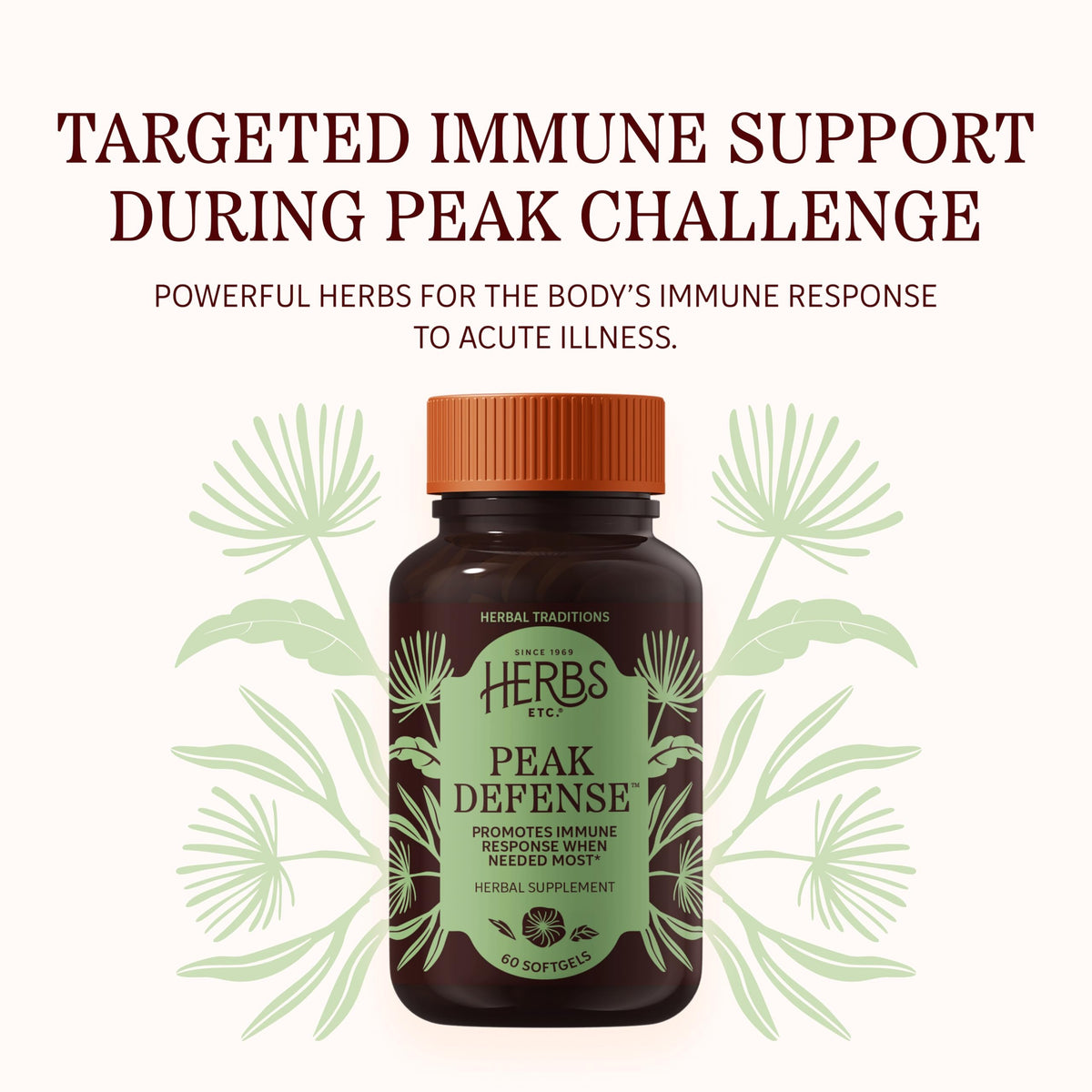 Herbs Etc. Peak Defense Softgels Immune Response - 60 Softgels - image 3