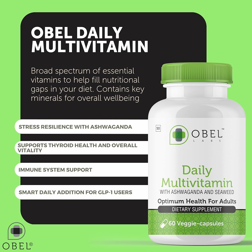 obel Daily Multivitamin with Ashwagandha & Seaweed - 60 Capsules - image 3