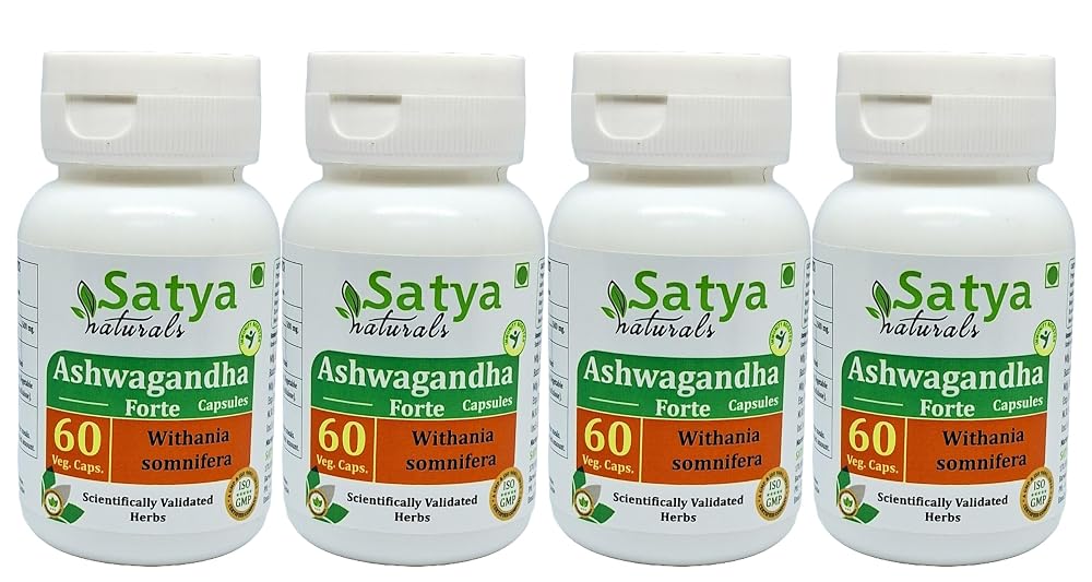 Satya Naturals Ashwagandha Forte Capsules 500 mg. 60 Veg. Capsule