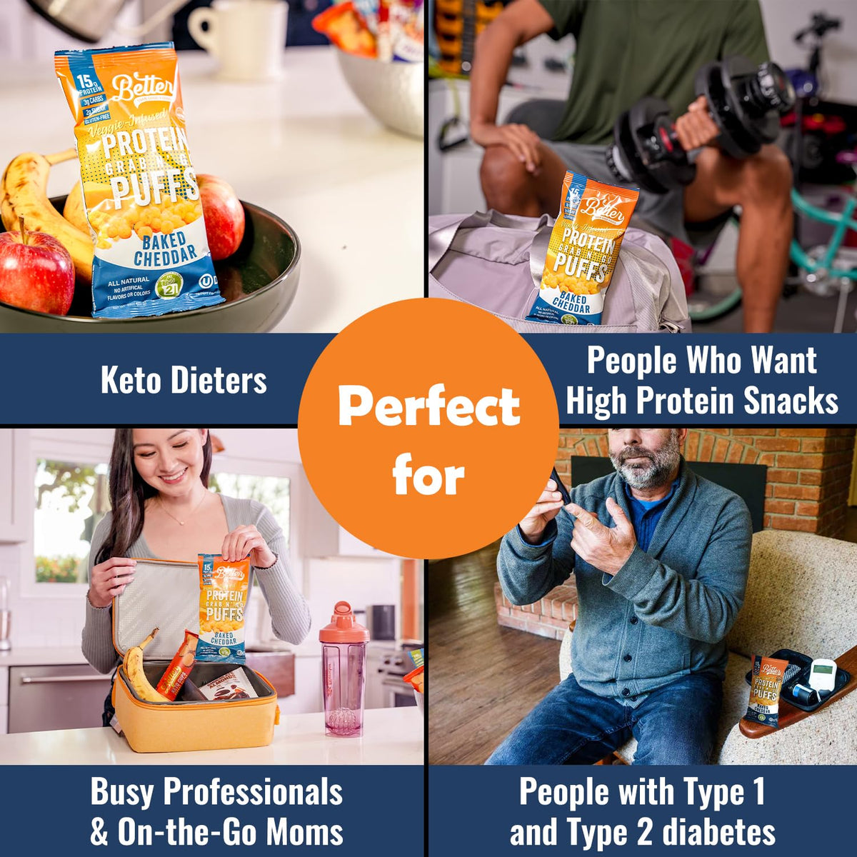 Better Than Good Savory Keto, Gluten-Free Protein Puffs 4 Pack