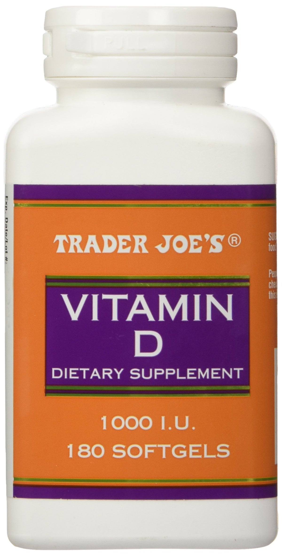 Trader Joe's Vitamin D3 1000 IU - 180 Softgels
