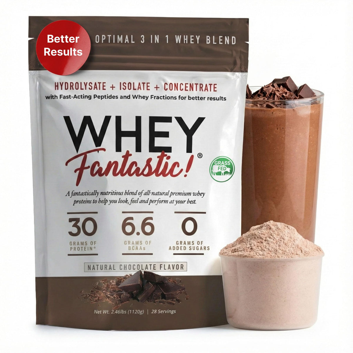 Fantastic Nutrition 3-in-1 Whey Protein Powder Blend