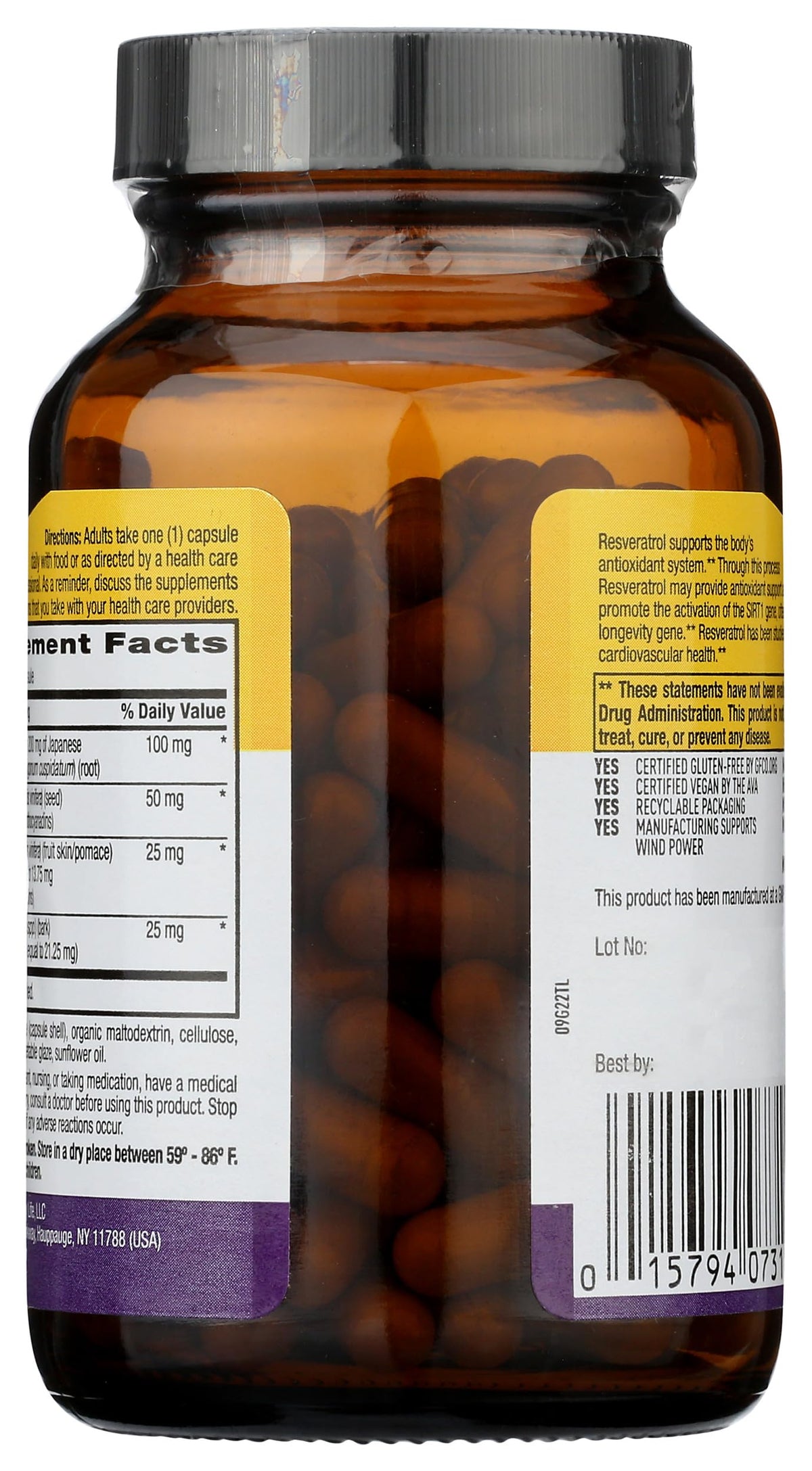 Country Life Resveratrol Plus Antioxidant - 120 Tablets - image 2