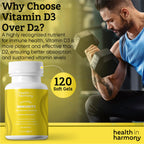 HEALTH IN HARMONY Vitamin D3 4000 IU Immune Support - 60 Softgels - image 2