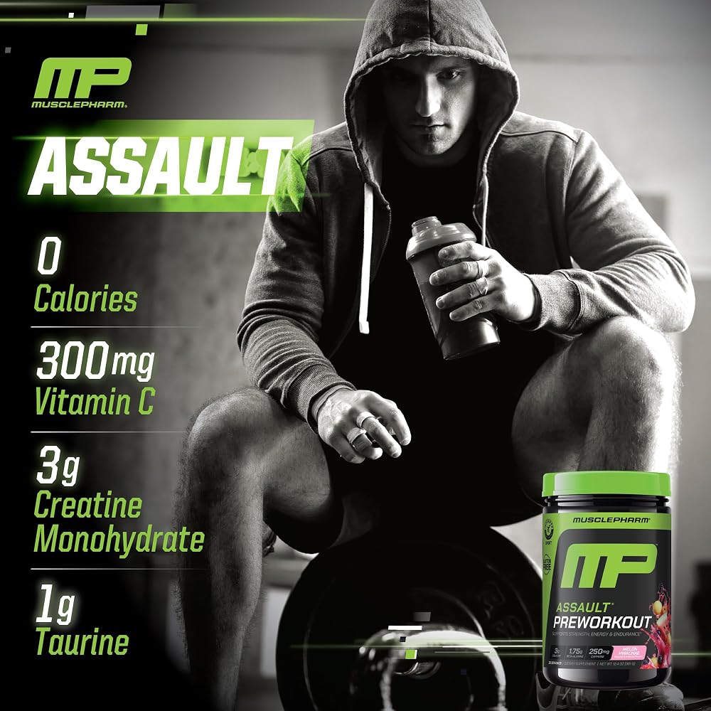 Muscle Pharm Assault Energy & Strength Pre Workout Powder for Men