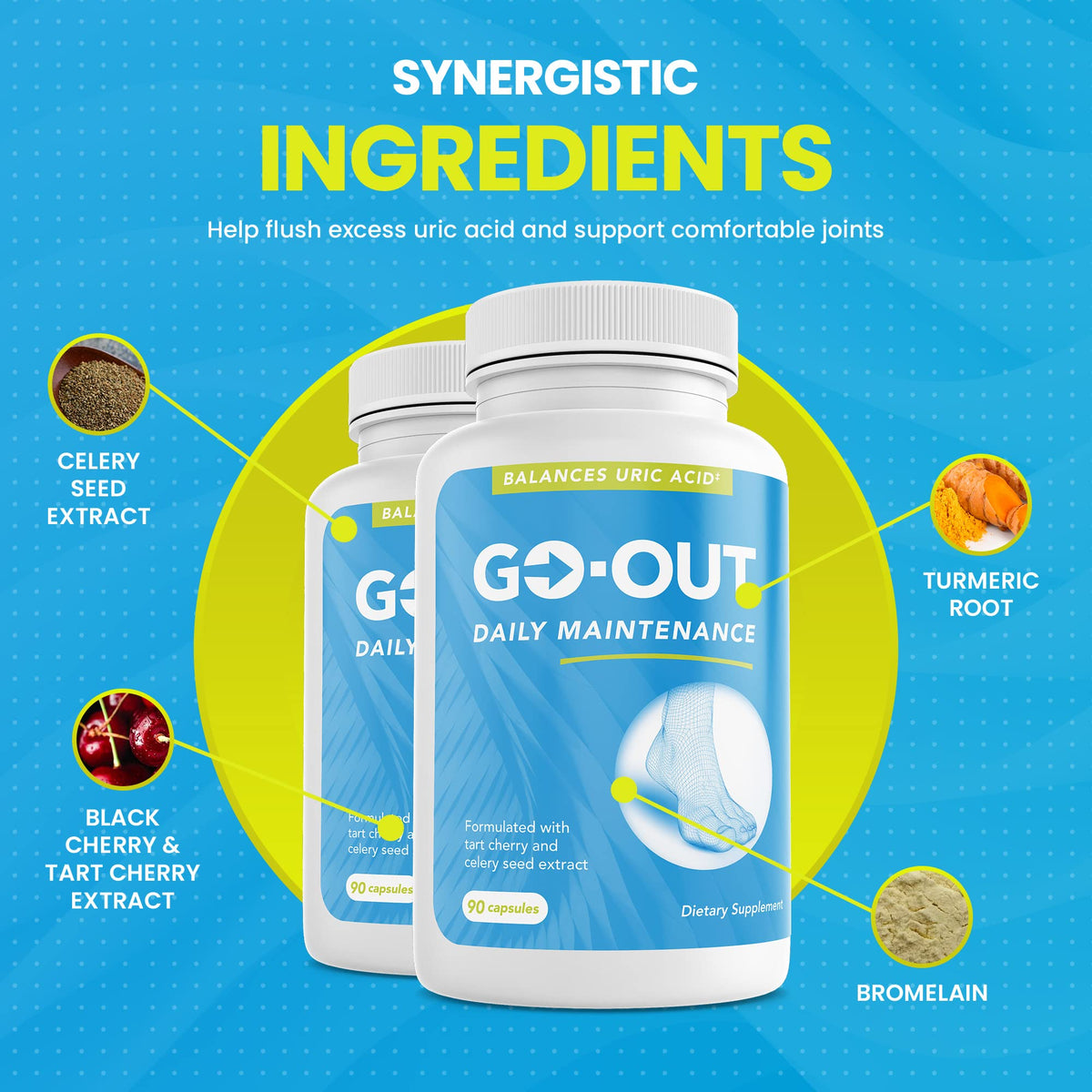 Mt. Angel Vitamins Go Out Daily Maintenance Uric Acid Support - 90 Capsules - image 4