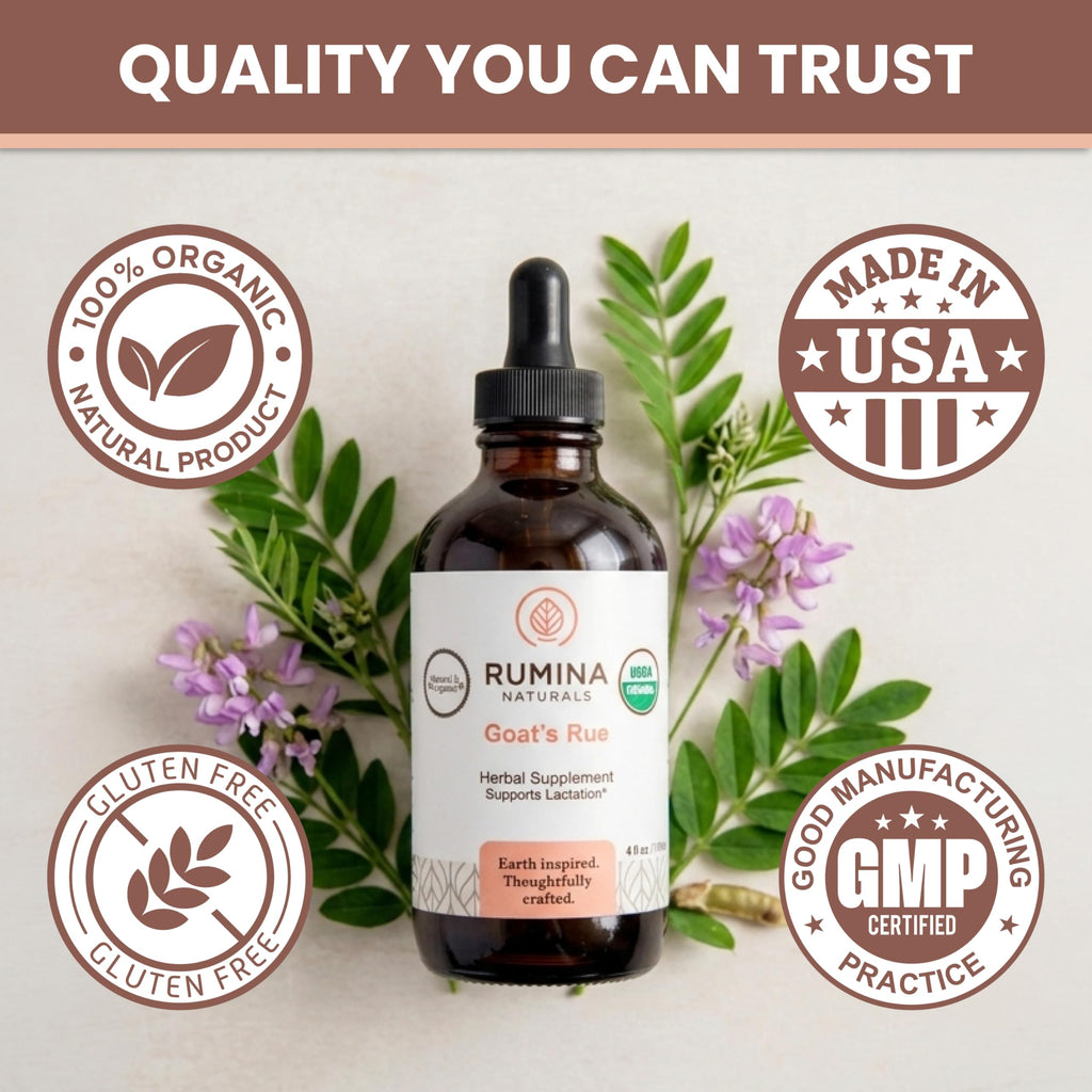 Rumina Naturals Goat's Rue Lactation Supplement Organic - 4 Fl Oz - image 8
