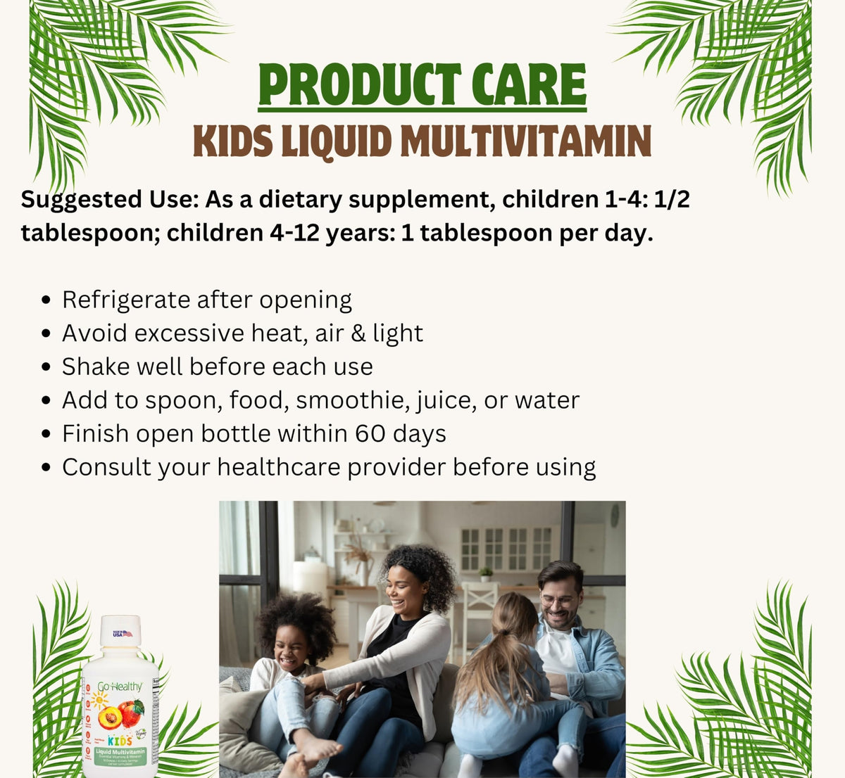 Go Healthy Natural Kids Liquid Multivitamin Immune Support - 16 oz - image 9