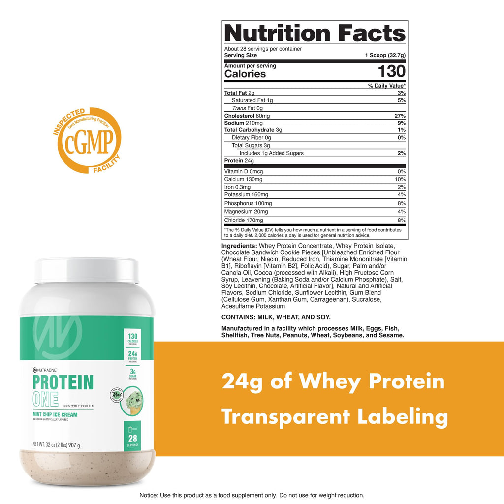 NutraOne ProteinOne Whey Protein Powder