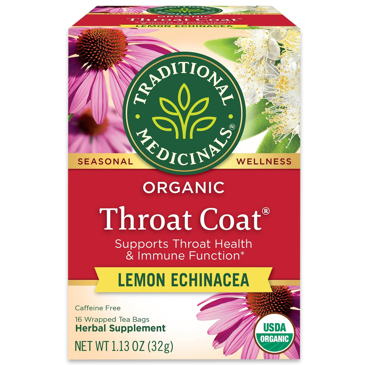 Traditional Medicinals Lemon Echinacea Throat Coat Tea