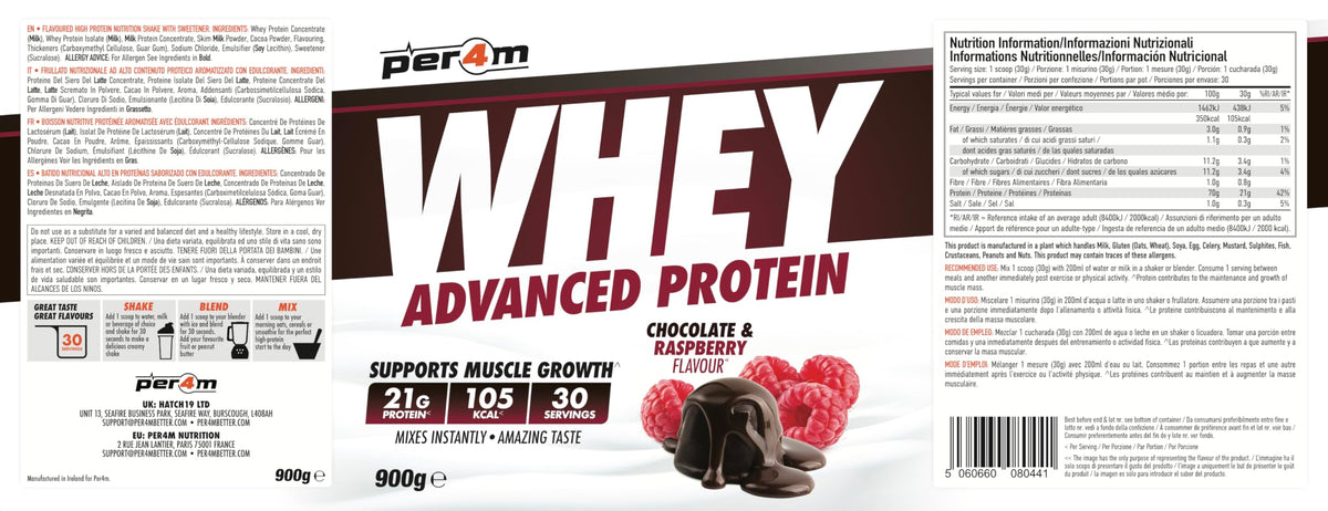 per4m Protein Whey Powder with Amino Acids - 30 Servings - image 5