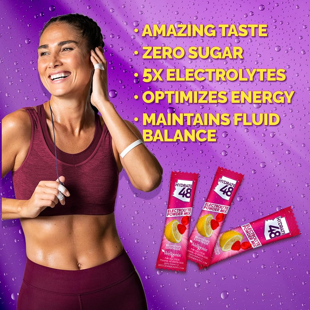 Wellgenix Hydrate48 Electrolyte Powder Sugar-Free - 15 Packets - image 7