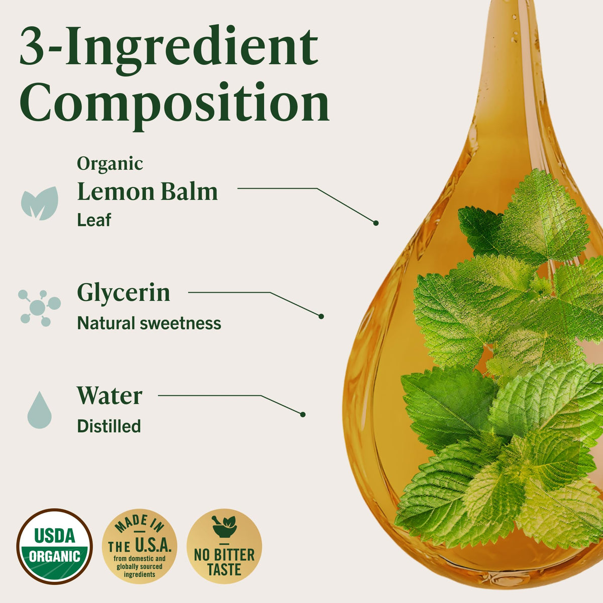 HERBAMAMA Organic Lemon Balm Tincture for Relaxation - 4 oz - image 5