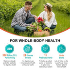 Cfuful 300 Billion CFU Probiotics 24 Strains + 15 Herbs Prebiotic