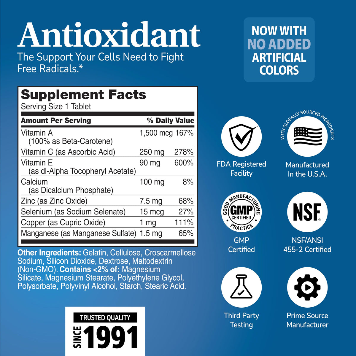 21st Century ACE Antioxidant Tablets with Selenium & Zinc - 75 Tablets - image 2