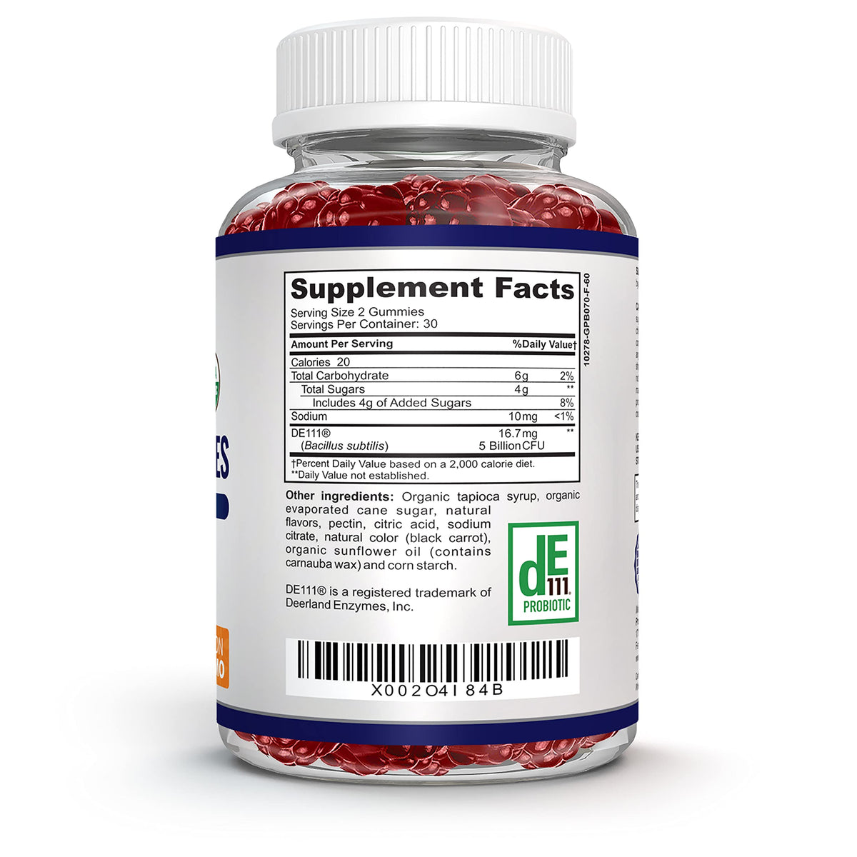 O!VITA Organic Probiotic Gummies 5 Billion CFU - 60 Gummies - image 4