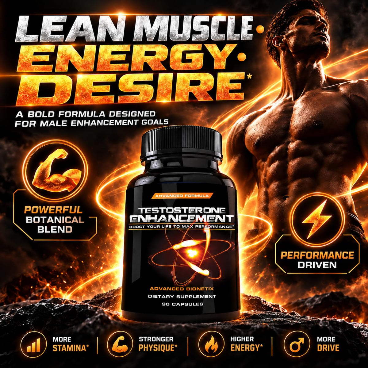 Advanced Bionetix Testosterone Booster Capsules - 90 Count - image 4
