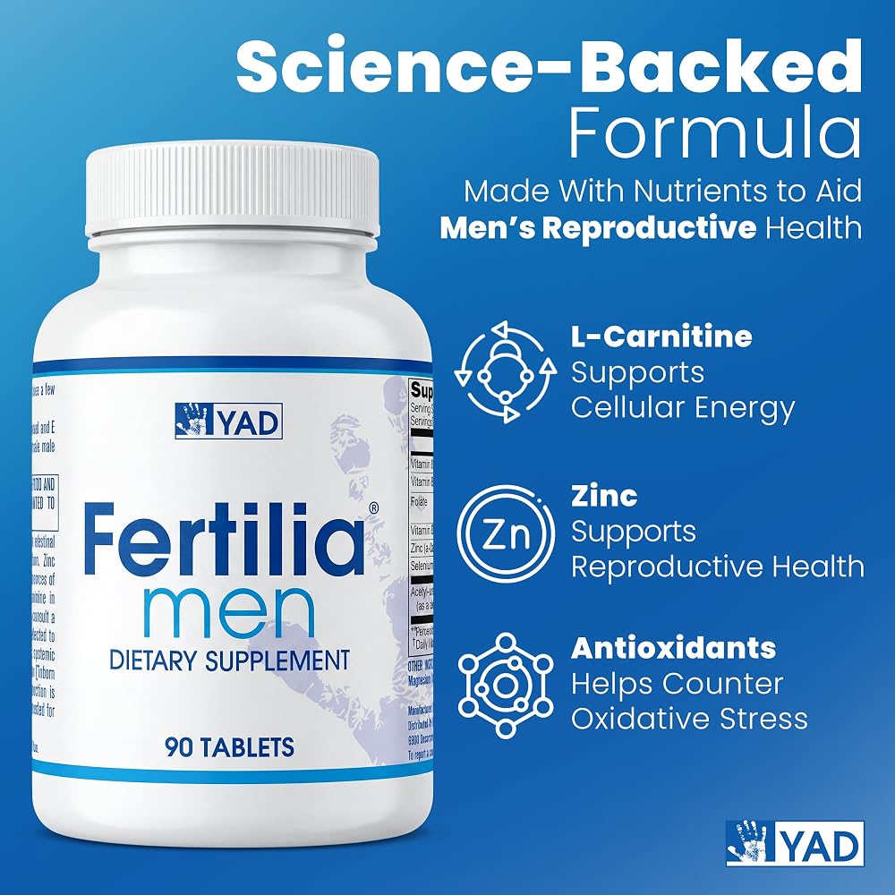 Fertilia Men Fertility Support Supplement with L-Carnitine - 90 Tablets - image 3