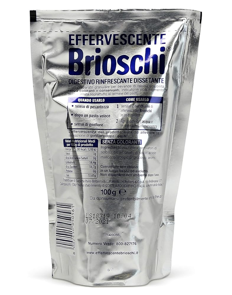 Brioschi Effervescent Antacid Digestive Lemon - 100g - image 2