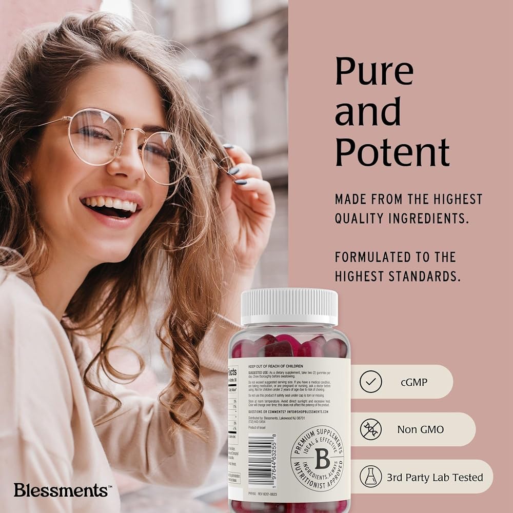 Blessments - Prebiotic Fiber Gummies, No Added Sugar, 5g, 60 Count