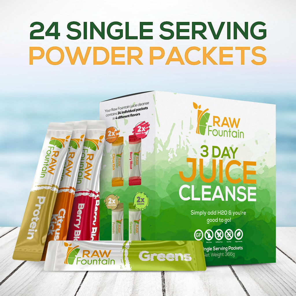Raw Fountain 3 Day Juice Cleanse Detox - 24 Powder Packets - image 2