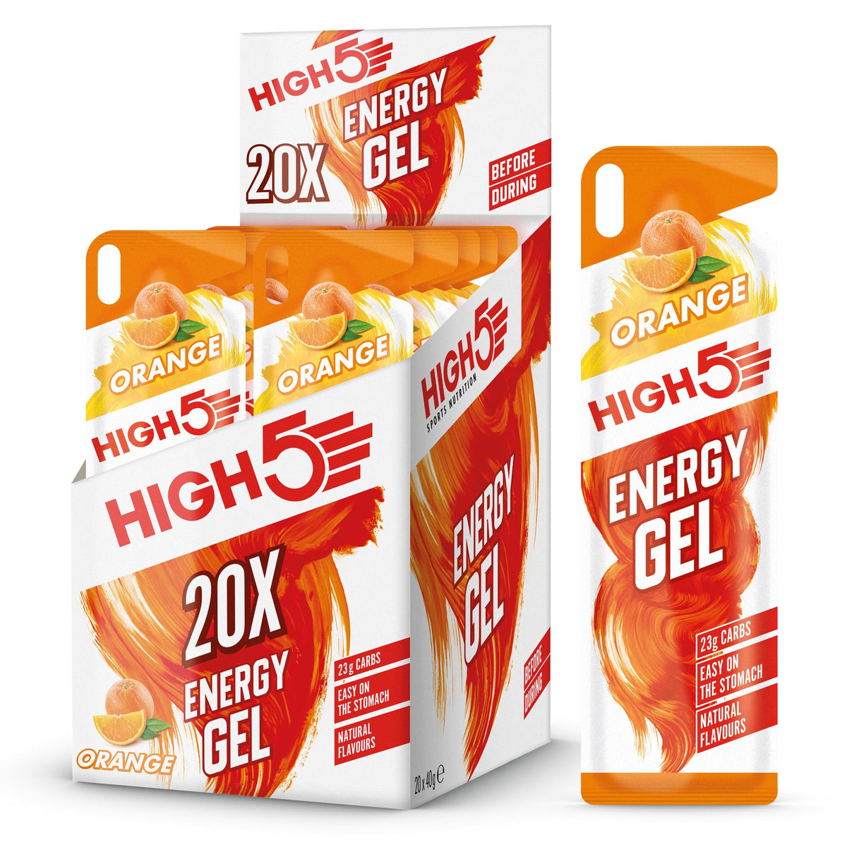 HIGH 5 Energy Gel Juicy Orange - 20 x 40g Sachets