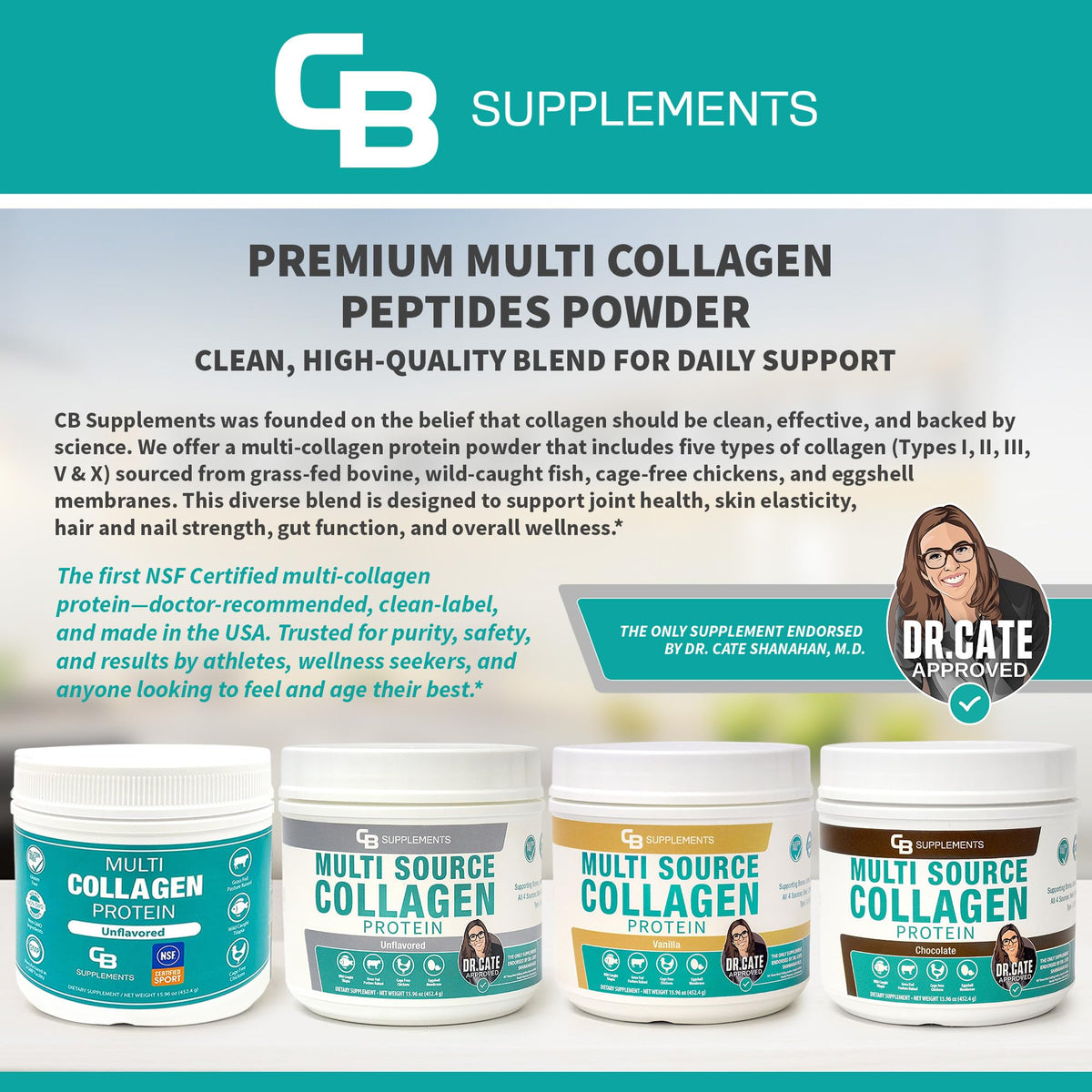 CB Supplements Multi Collagen Protein Powder - 58 Servings - image 6