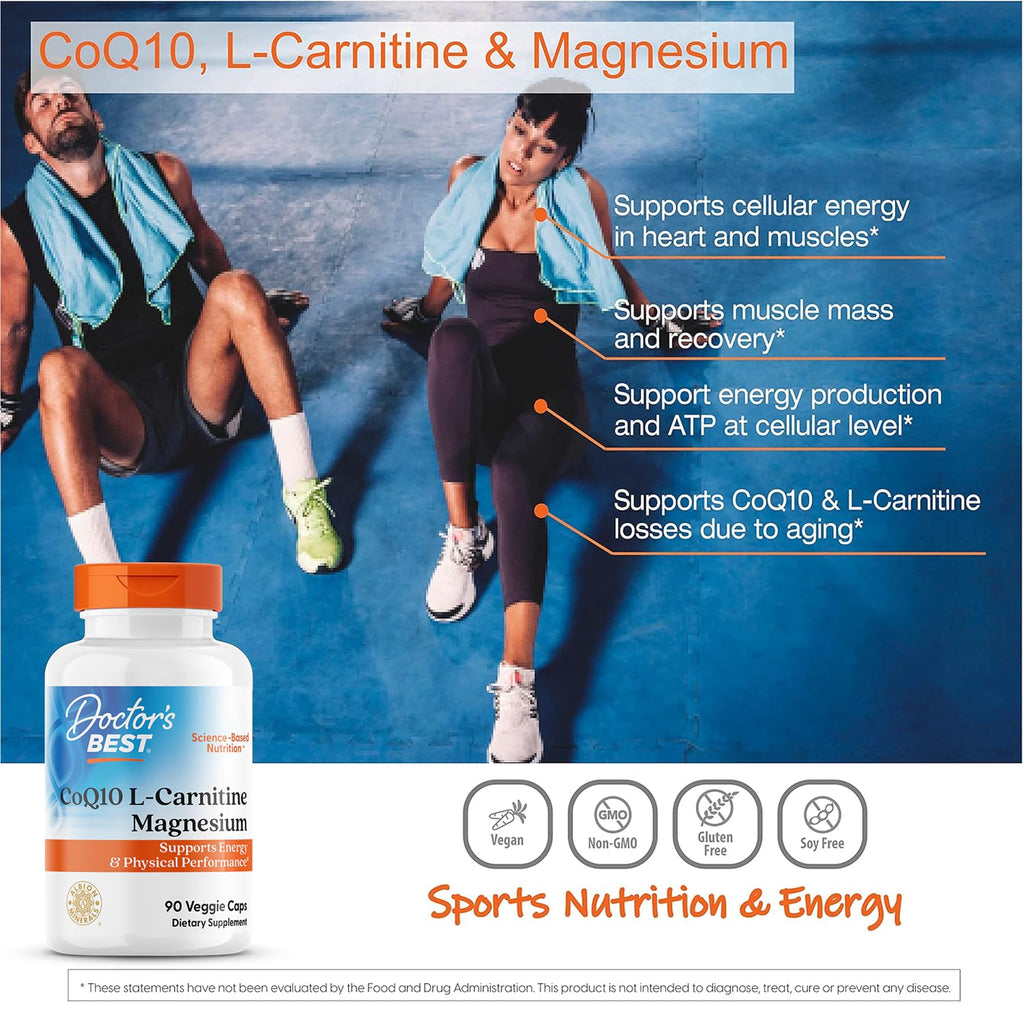 Doctor's Best CoQ10 L-Carnitine Magnesium - 90 Vegetarian Capsules - image 6