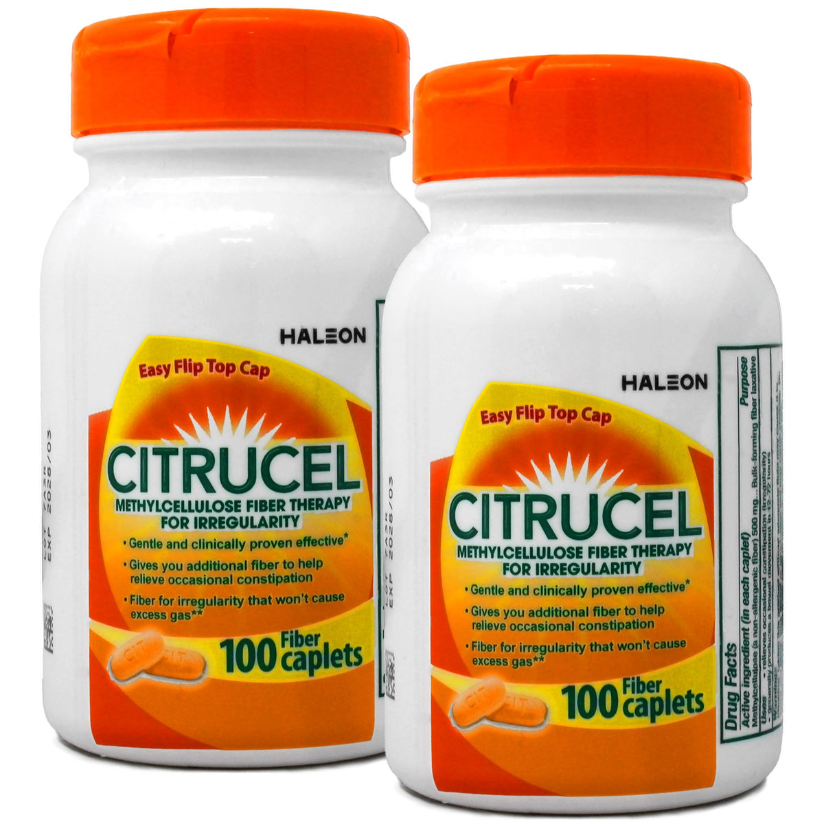 Citrucel Smartfiber Caplets - 100 Count (Pack of 2)