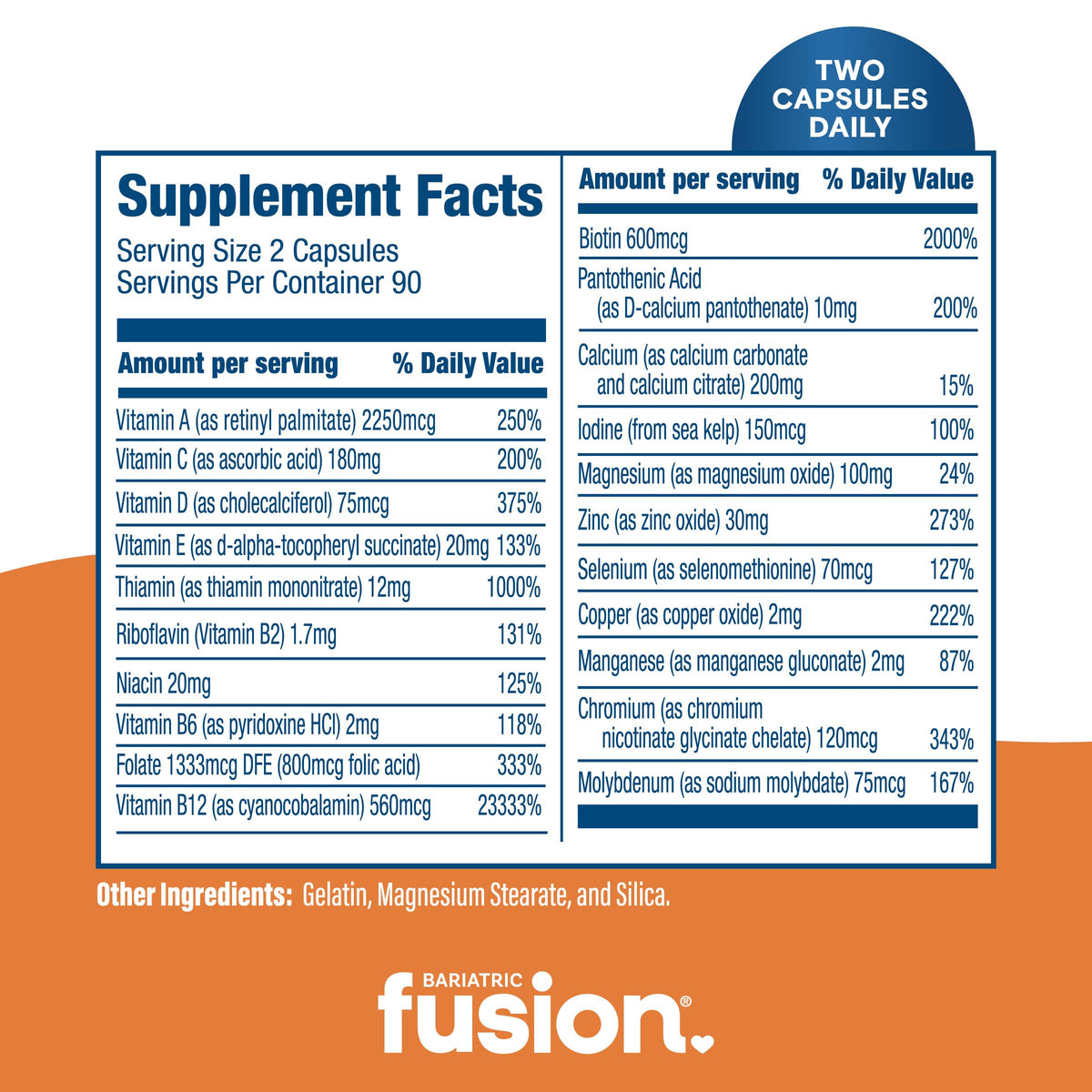 Bariatric Fusion Multivitamin Without Iron