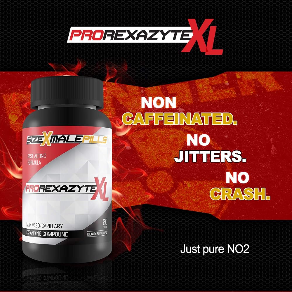 Size X Male Pills Pro Rexazyte XL L-Arginine - 60 Capsules - image 5