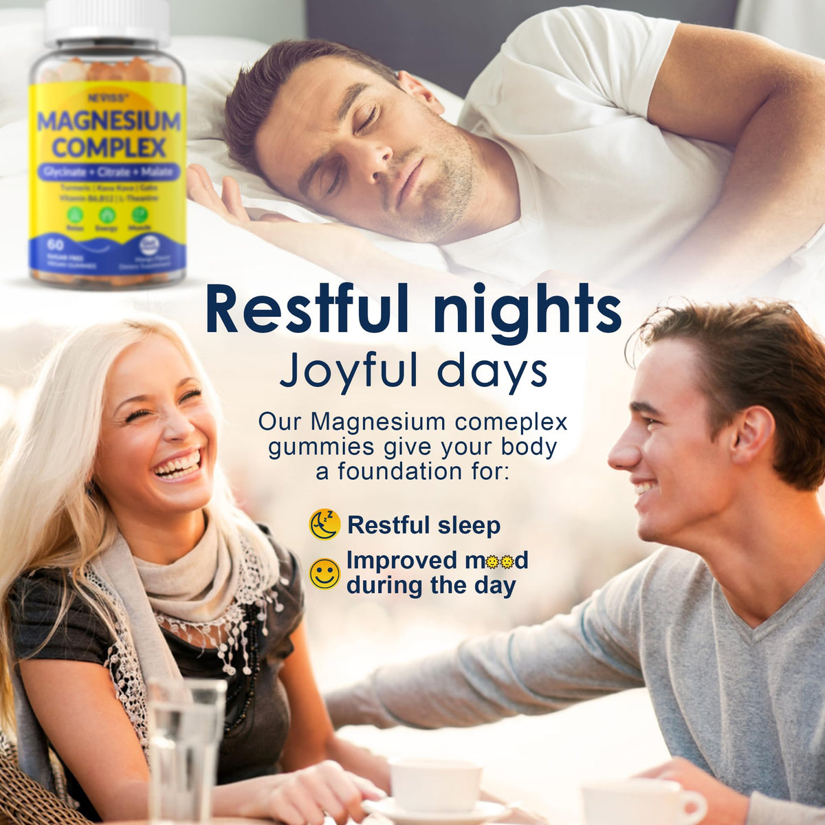 NEVISS Triple Magnesium Gummies 400mg Magnesium Glycinate