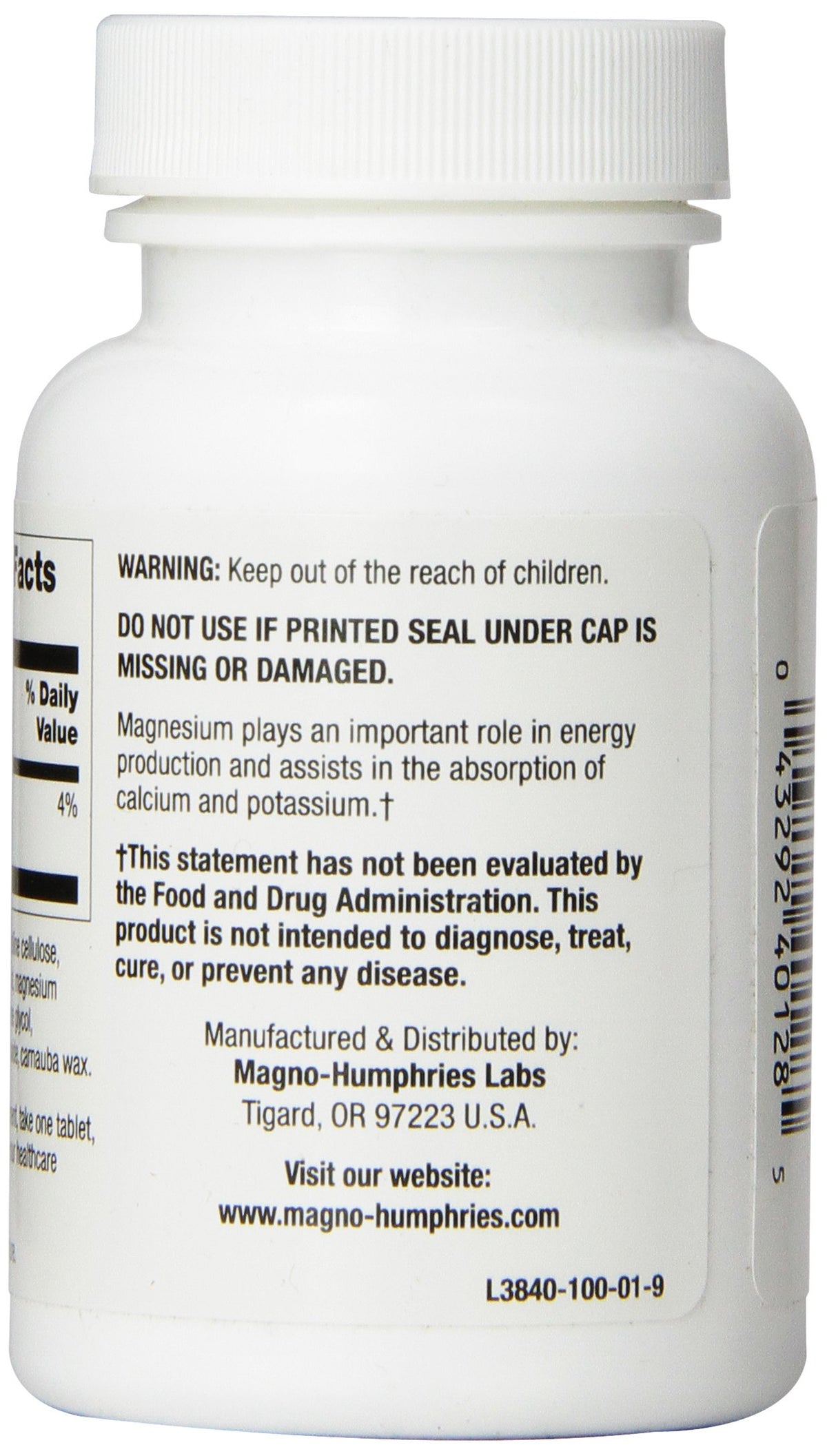 Optimum Magnesium Gluconate 250 mg - 100 Tablets - image 2