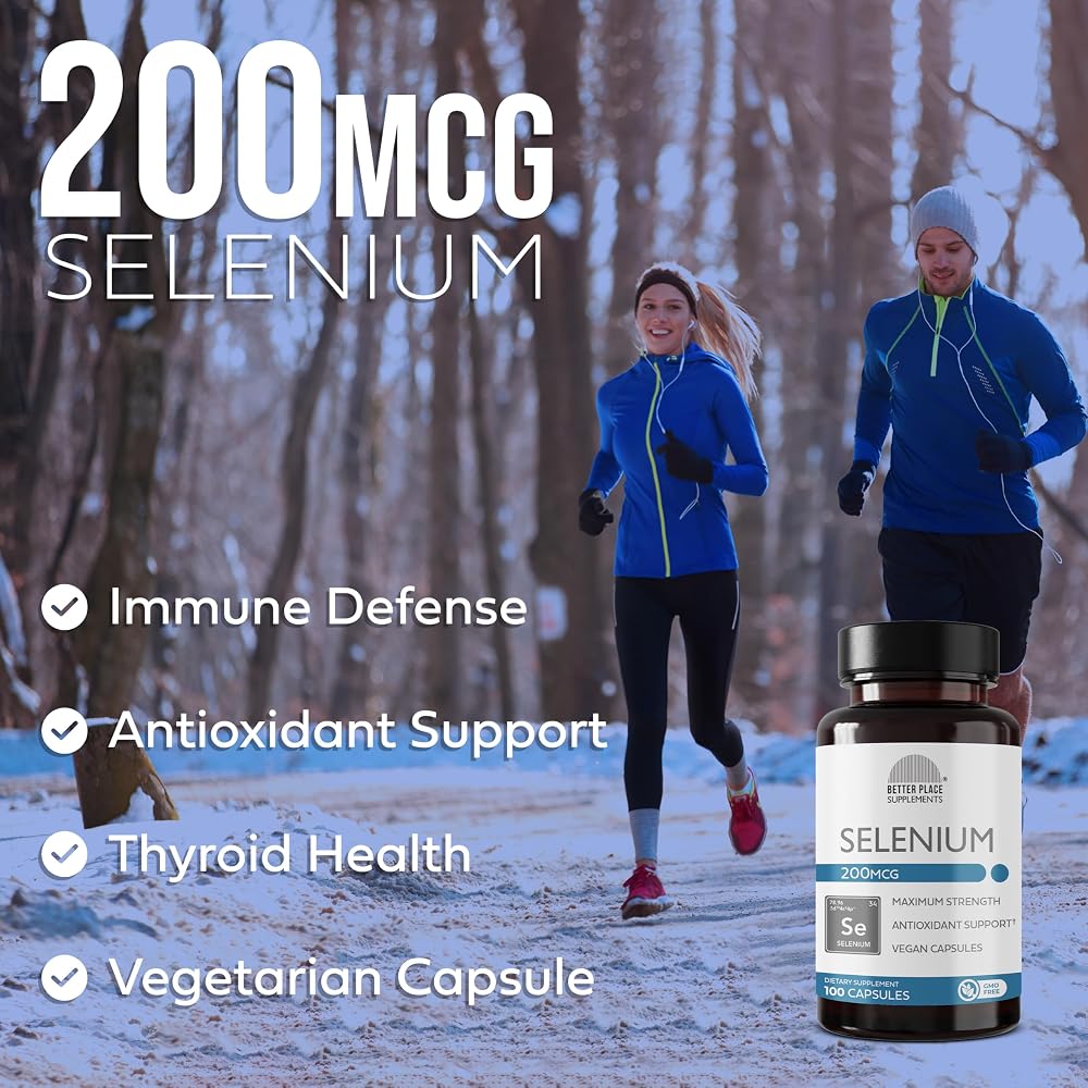 Better Place Organics Selenium 200mcg - 100 Vegetarian Capsules - image 2