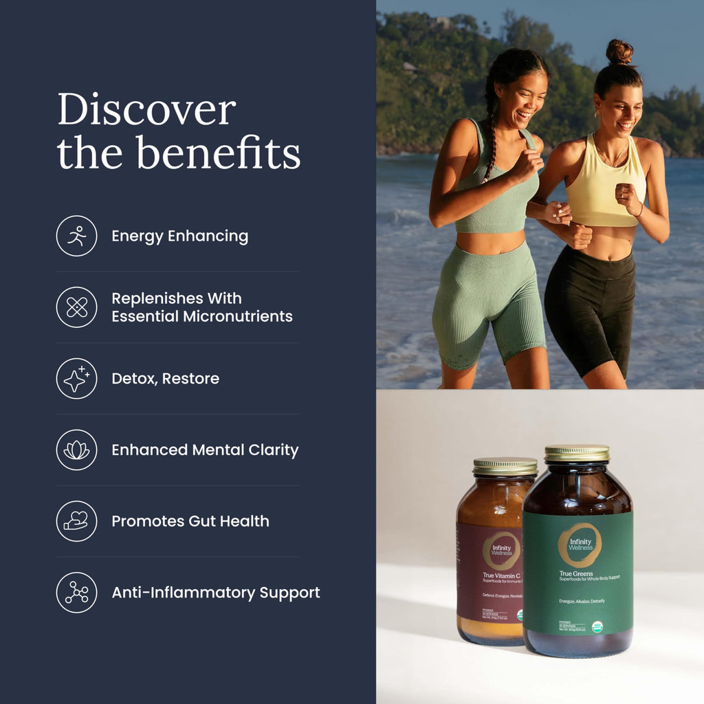 Infinity Wellness Greens Superfood Powder Supplement with Spirulina