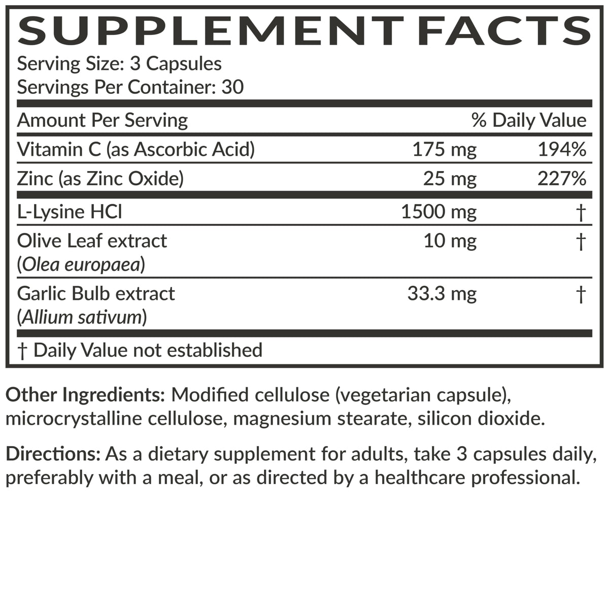 Futurebiotics L-Lysine Defense Immune Support Complex - 90 Vegetarian Capsules - image 8
