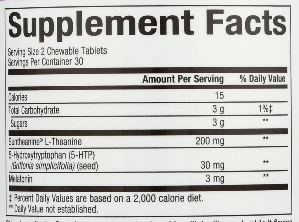 Natural Factors Stress-Relax Tranquil Sleep Chewable Tablets - 60 Count - image 3