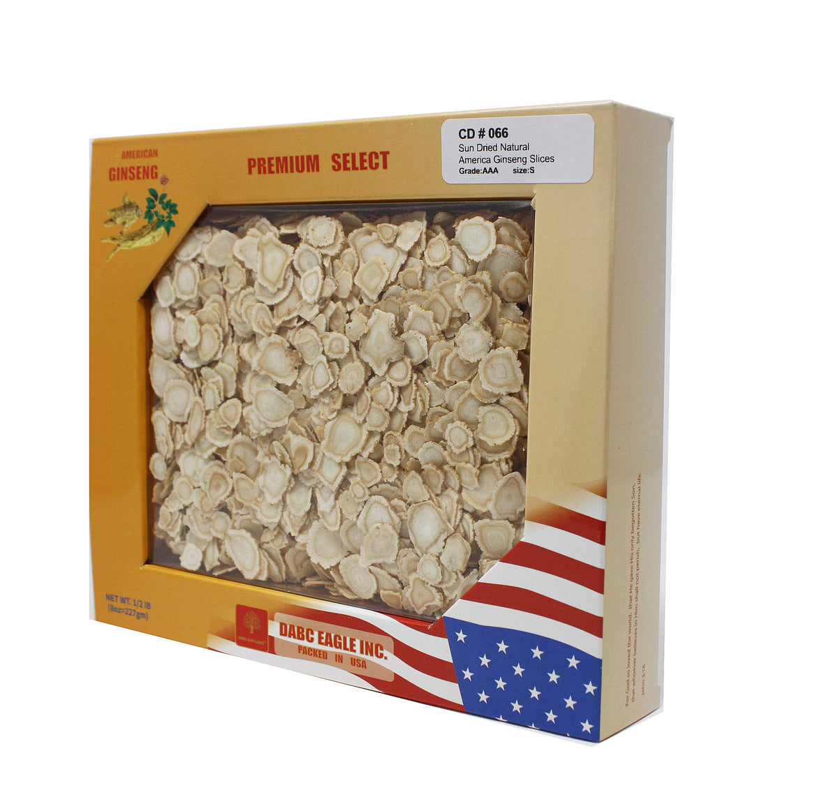 DABC OAK LAND American Ginseng Slices Wisconsin Grown - 8 oz