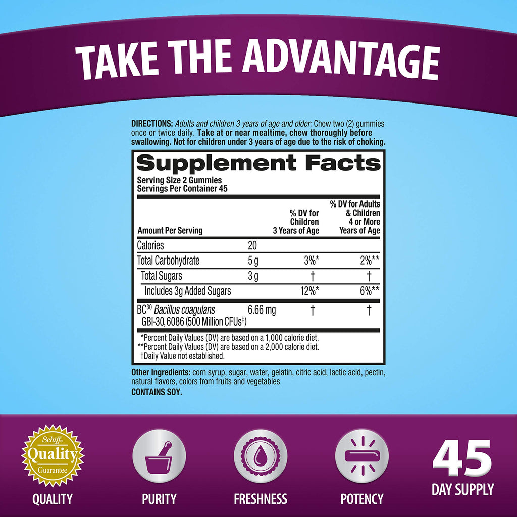 Digestive Advantage Probiotic Gummies for Digestive Health - 90 Count - image 4