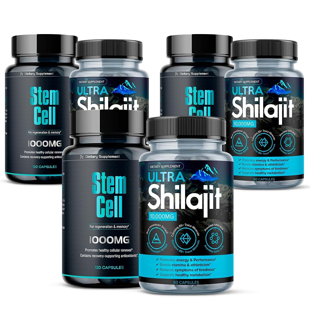 AURA VITAMINS Spirulina & Chlorella + Shilajit Bundle - 180 Capsules