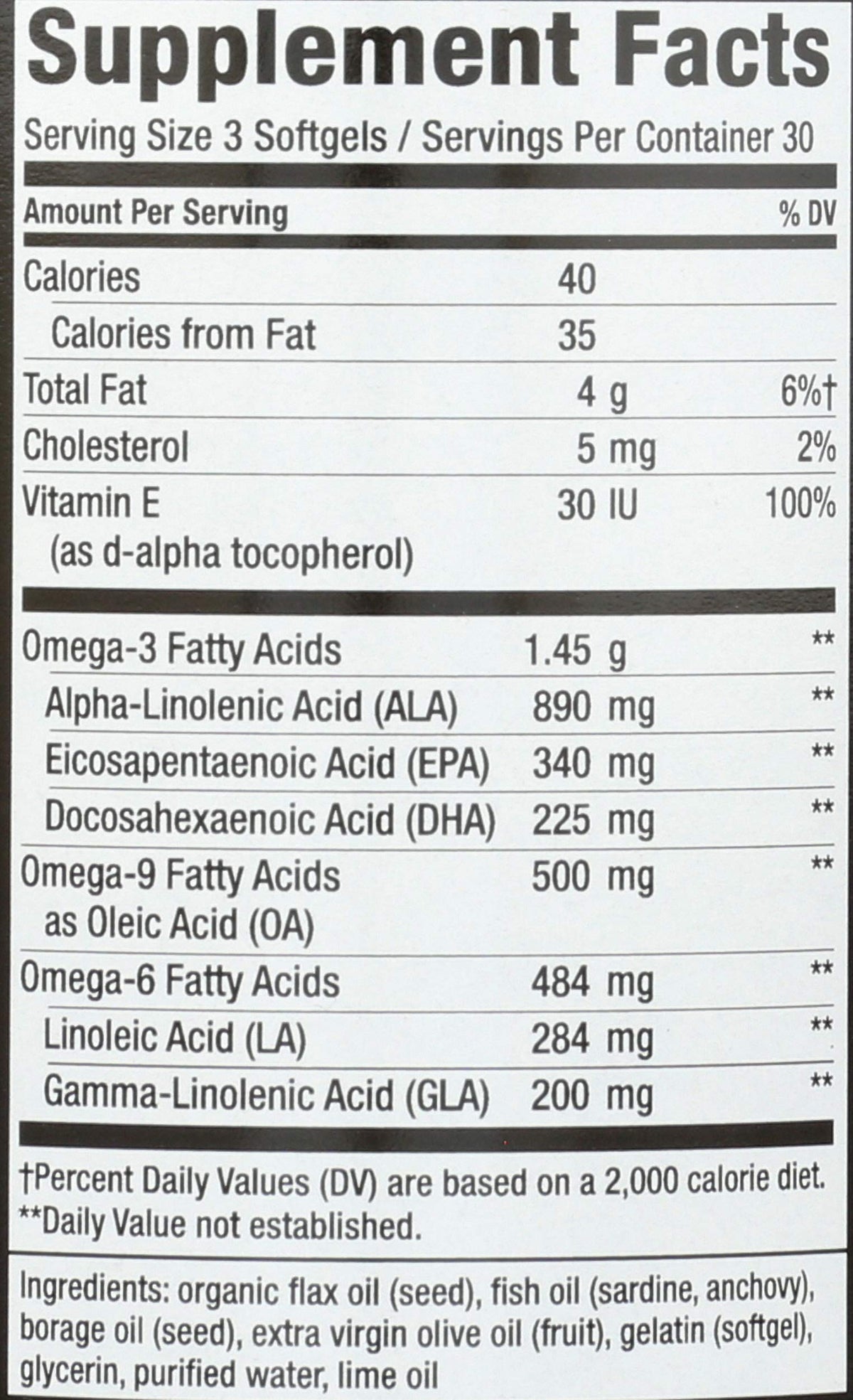 Nature's Way Mega 3/6/9 Omega Blend 1350mg - 90 Softgels - image 4