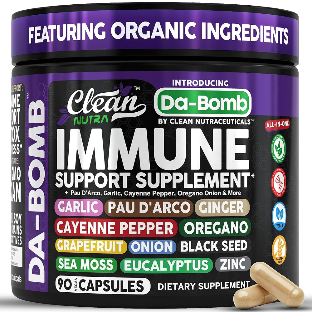 Clean Nutraceuticals Organic Immune Support Supplement - 90 Capsules