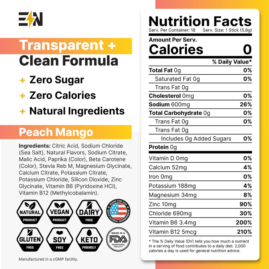 Engineered Nutrition EN Electrolytes Powder Packets Single-Serving