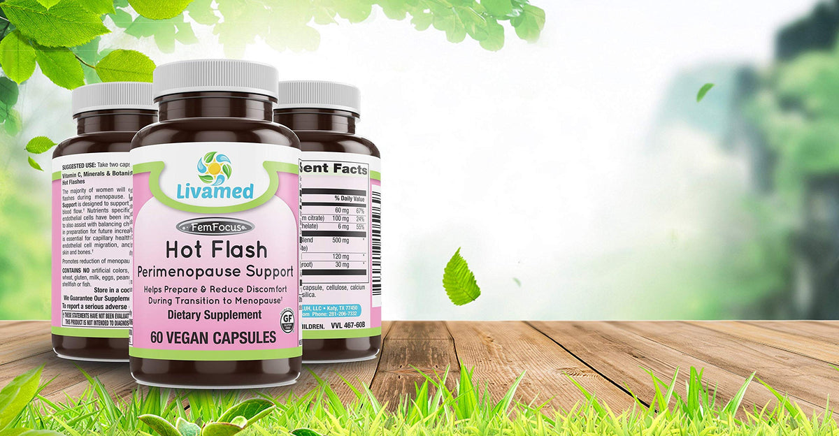 Livamed Hot Flash Perimenopause Support - 60 Vegetarian Capsules - image 4