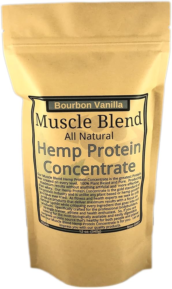 Muscle Blend Vanilla Hemp Heart Protein Concentrate Powder - 12 oz