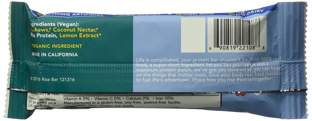 Rise Bar Protein Lemon Cashew - 12 Count - image 3