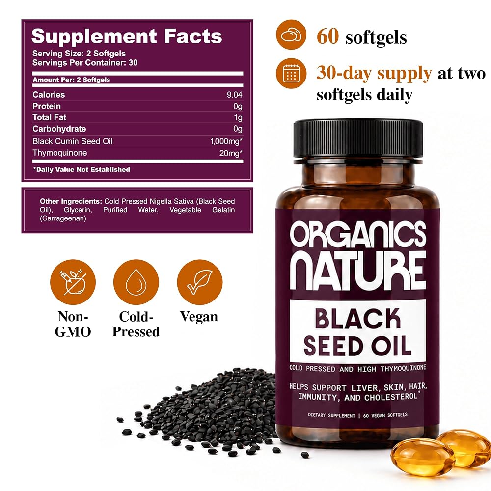 ORGANICS NATURE Black Seed Oil 1000mg - image 4