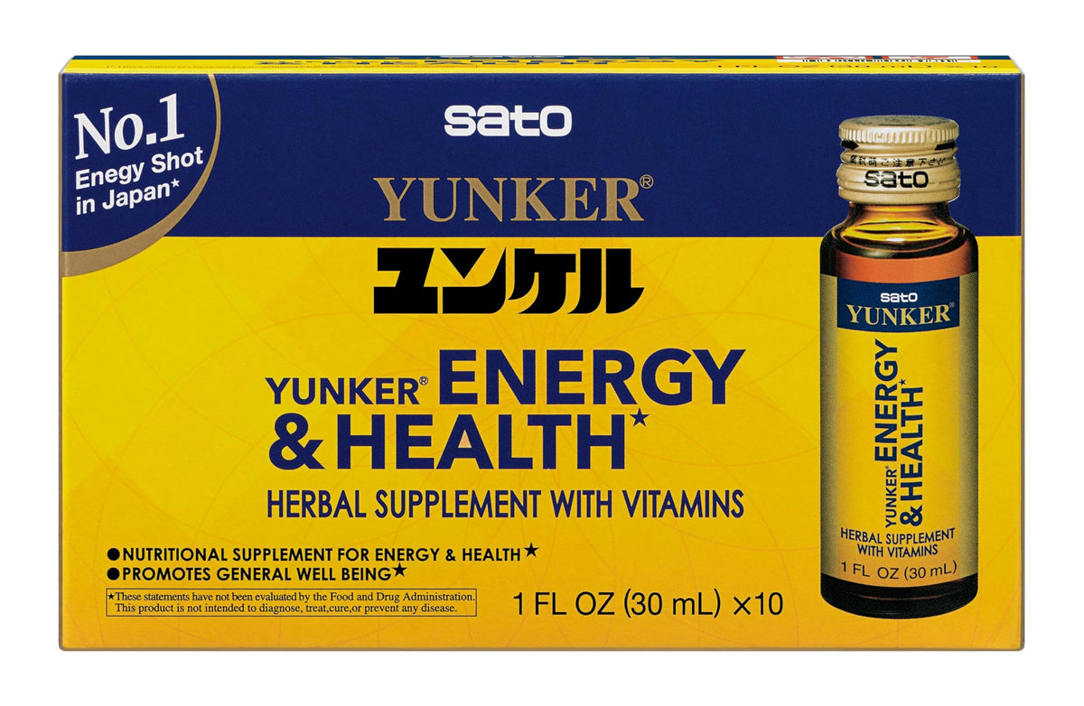 Yunker Energy & Health Shot Royal Jelly & Ginseng - 10 Bottles