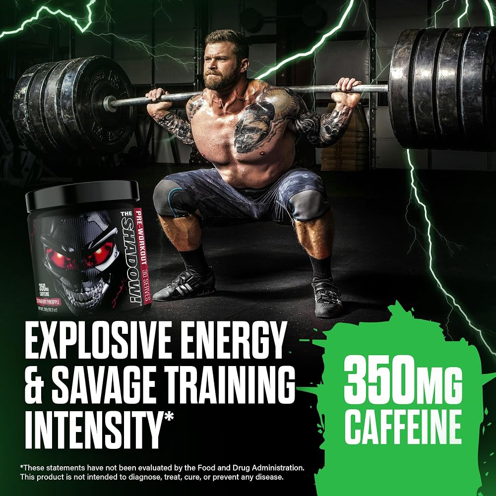 JNX SPORTS The Shadow! Strong Pre Workout, High Stim, 30 Servings